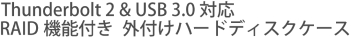 Thunderbolt 2 & USB 3.0Ή RAID@\t Otn[hfBXNP[X