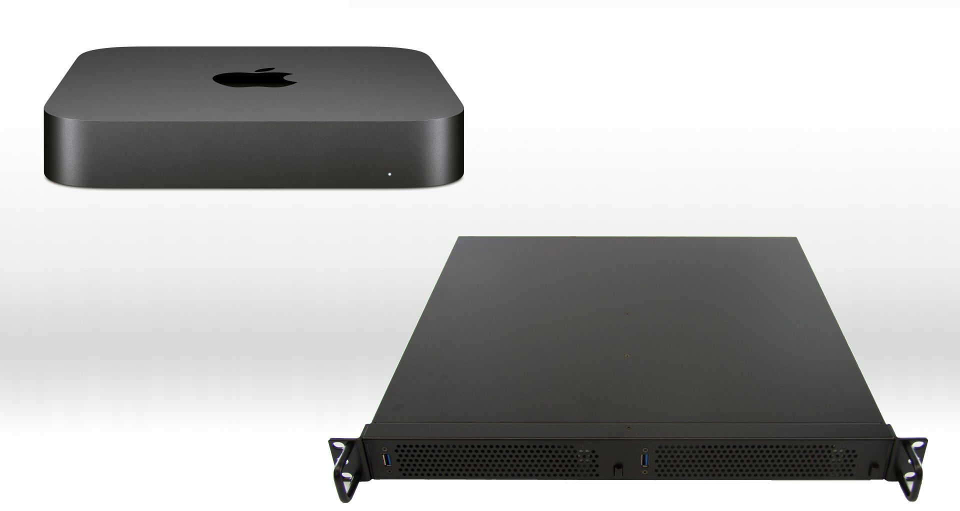 Mac mini (2018) をラックマウントケース「1URack2Mini」に搭載して Mac mini (2018) をラックマウントケース「1URack2Mini」に搭載して